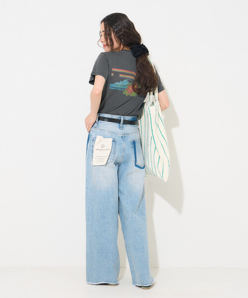 FREAK'S STORE(フリークスストア)の「Ocean Pacific × FREAK'S STORE/オーシャンパシフィック 【Beach & Festival】 HERITAGE RAINBOW Tシャツ(Tシャツ/カットソー・レディース・レモンイエロー/パープル/ブラック・フリ-)」の7枚目の写真