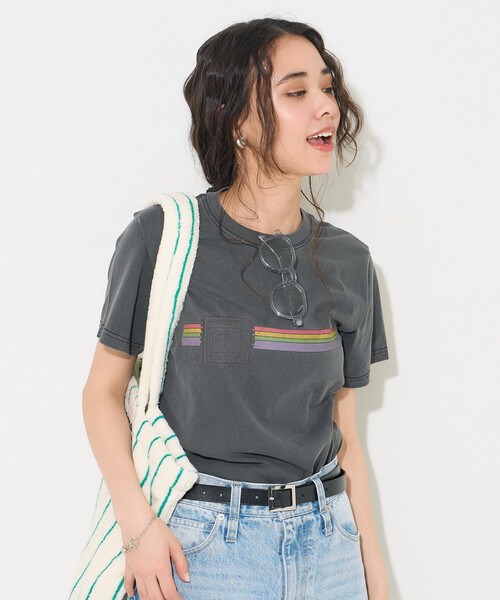 FREAK'S STORE(フリークスストア)の「Ocean Pacific × FREAK'S STORE/オーシャンパシフィック 【Beach & Festival】 HERITAGE RAINBOW Tシャツ(Tシャツ/カットソー・レディース・レモンイエロー/パープル/ブラック・フリ-)」の9枚目の写真