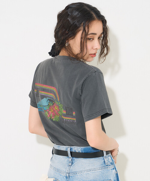 FREAK'S STORE(フリークスストア)の「Ocean Pacific × FREAK'S STORE/オーシャンパシフィック 【Beach & Festival】 HERITAGE RAINBOW Tシャツ(Tシャツ/カットソー・レディース・レモンイエロー/パープル/ブラック・フリ-)」の14枚目の写真
