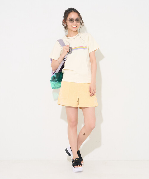 FREAK'S STORE(フリークスストア)の「Ocean Pacific × FREAK'S STORE/オーシャンパシフィック 【Beach & Festival】 HERITAGE RAINBOW Tシャツ(Tシャツ/カットソー・レディース・レモンイエロー/パープル/ブラック・フリ-)」の16枚目の写真