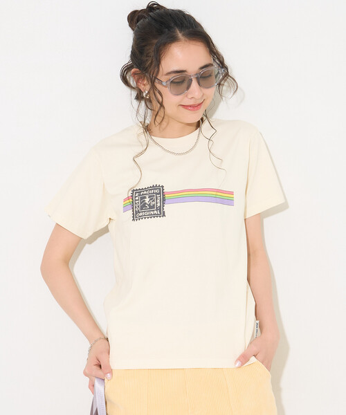 FREAK'S STORE(フリークスストア)の「Ocean Pacific × FREAK'S STORE/オーシャンパシフィック 【Beach & Festival】 HERITAGE RAINBOW Tシャツ(Tシャツ/カットソー・レディース・レモンイエロー/パープル/ブラック・フリ-)」の21枚目の写真