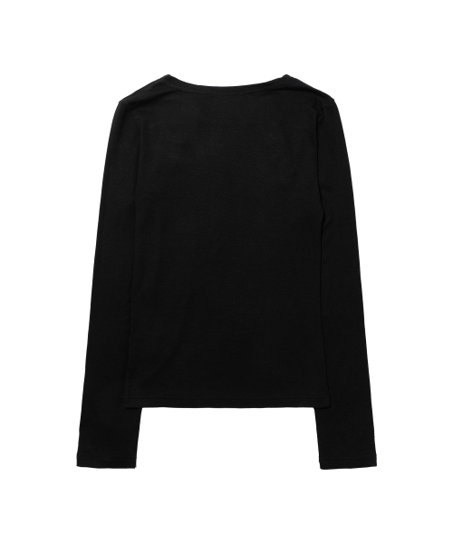 FANCY CLUB(ファンシークラブ)の「ムーブボタンロングスリーブ (ブラック) F26QB048(Tシャツ/カットソー・レディース・その他・ONE)」の5枚目の写真