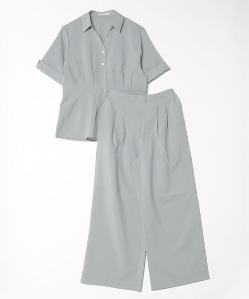 シャツパンツセットアップ定価69300円 セットアップ シャツ×ワイドパンツセットアップ レディース : ZOZOTOWN メンズウェア