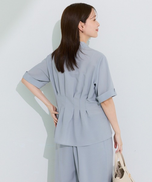 Green　Parks（グリーンパークス）の「SET2点 シャツパンツセットアップ（セットアップ・レディース・サックスブルー/ベージュ/チャコールグレー・FREE）」の10枚目の写真