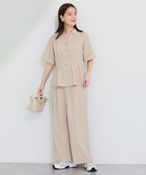 Green　Parks（グリーンパークス）の「SET2点 シャツパンツセットアップ（セットアップ・レディース・サックスブルー/ベージュ/チャコールグレー・FREE）」の19枚目の写真