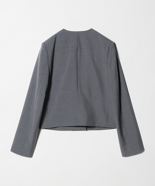 H BEAUTY&YOUTH UNITED ARROWS(エイチビューティーアンドユースユナイテッドアローズ)の「<H>トロピカルクロス Vネック ジャケット(テーラードジャケット・レディース・グレー系/ブラック・S/M)」の7枚目の写真