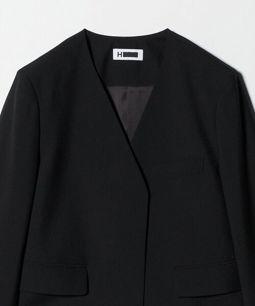 H BEAUTY&YOUTH UNITED ARROWS(エイチビューティーアンドユースユナイテッドアローズ)の「<H>トロピカルクロス Vネック ジャケット(テーラードジャケット・レディース・グレー系/ブラック・S/M)」の14枚目の写真