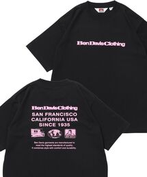 【BEN DAVIS(ベンデイビス)】 COLOR LOGO TEE / Tシャツ 半袖 クルーネック プリント ワンポイント ユニセックス オーバーサイズ
