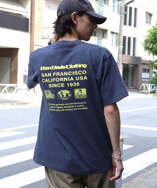 BEN DAVIS(ベンデイビス)の「【BEN DAVIS(ベンデイビス)】 COLOR LOGO TEE / Tシャツ 半袖 クルーネック プリント ワンポイント ユニセックス オーバーサイズ(Tシャツ/カットソー・メンズ・ブラック/ネイビー/ホワイト/サックスブルー・LARGE/MEDIUM/X-LARGE)」の19枚目の写真
