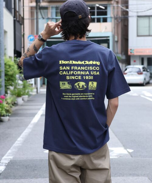 BEN DAVIS(ベンデイビス)の「【BEN DAVIS(ベンデイビス)】 COLOR LOGO TEE / Tシャツ 半袖 クルーネック プリント ワンポイント ユニセックス オーバーサイズ(Tシャツ/カットソー・メンズ・ブラック/ネイビー/ホワイト/サックスブルー・LARGE/MEDIUM/X-LARGE)」の21枚目の写真