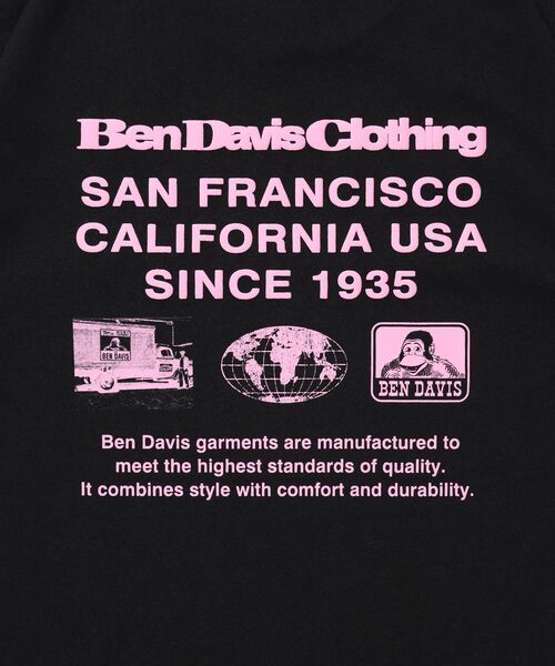 BEN DAVIS(ベンデイビス)の「【BEN DAVIS(ベンデイビス)】 COLOR LOGO TEE / Tシャツ 半袖 クルーネック プリント ワンポイント ユニセックス オーバーサイズ(Tシャツ/カットソー・メンズ・ブラック/ネイビー/ホワイト/サックスブルー・LARGE/MEDIUM/X-LARGE)」の5枚目の写真