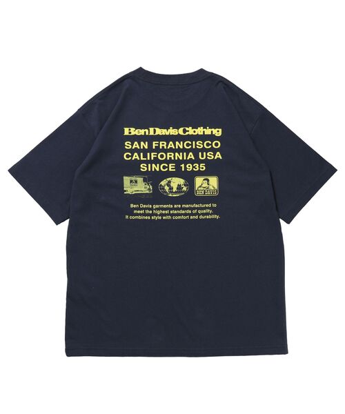 BEN DAVIS(ベンデイビス)の「【BEN DAVIS(ベンデイビス)】 COLOR LOGO TEE / Tシャツ 半袖 クルーネック プリント ワンポイント ユニセックス オーバーサイズ(Tシャツ/カットソー・メンズ・ブラック/ネイビー/ホワイト/サックスブルー・LARGE/MEDIUM/X-LARGE)」の7枚目の写真