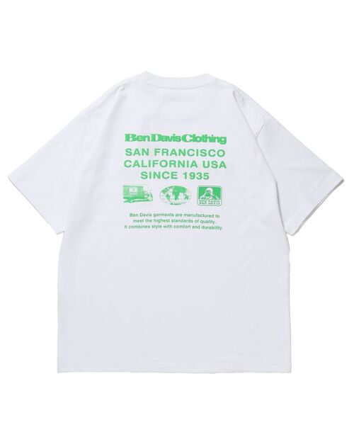BEN DAVIS(ベンデイビス)の「【BEN DAVIS(ベンデイビス)】 COLOR LOGO TEE / Tシャツ 半袖 クルーネック プリント ワンポイント ユニセックス オーバーサイズ(Tシャツ/カットソー・メンズ・ブラック/ネイビー/ホワイト/サックスブルー・LARGE/MEDIUM/X-LARGE)」の11枚目の写真