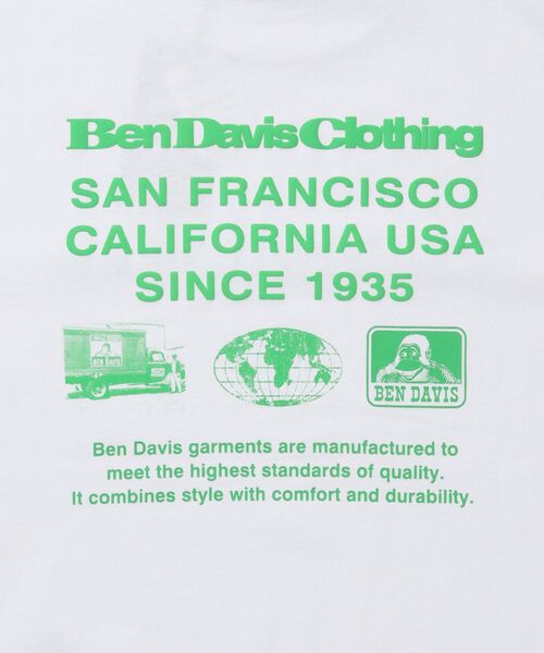 BEN DAVIS(ベンデイビス)の「【BEN DAVIS(ベンデイビス)】 COLOR LOGO TEE / Tシャツ 半袖 クルーネック プリント ワンポイント ユニセックス オーバーサイズ(Tシャツ/カットソー・メンズ・ブラック/ネイビー/ホワイト/サックスブルー・LARGE/MEDIUM/X-LARGE)」の13枚目の写真