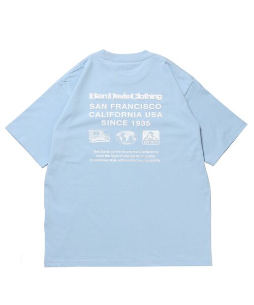 BEN DAVIS(ベンデイビス)の「【BEN DAVIS(ベンデイビス)】 COLOR LOGO TEE / Tシャツ 半袖 クルーネック プリント ワンポイント ユニセックス オーバーサイズ(Tシャツ/カットソー・メンズ・ブラック/ネイビー/ホワイト/サックスブルー・LARGE/MEDIUM/X-LARGE)」の15枚目の写真