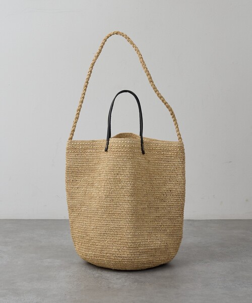 collex(コレックス)の「ラフィア革ハンドル2WAYトートバッグ(かごバッグ・レディース・ベージュ・フリー)」の19枚目の写真