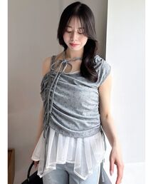 セール】シアーベロアオフショルトップスⅡ（Tシャツ/カットソー