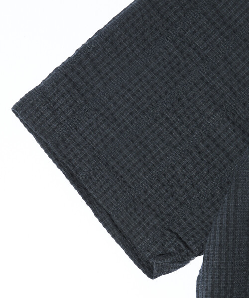 FREAK'S STORE(フリークスストア)の「シアサッカー スピンドル オープンカラー 半袖シャツ(シャツ/ブラウス・メンズ・ブラウン/オフホワイト/ブラック/サックスブルー・MEDIUM/LARGE)」の9枚目の写真