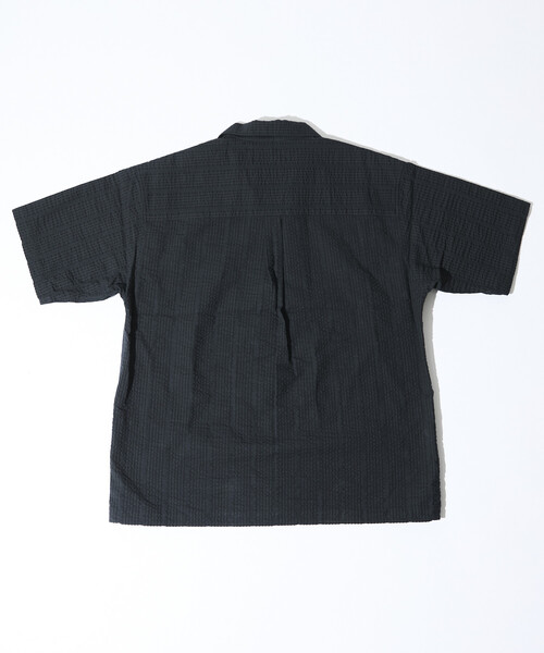 FREAK'S STORE(フリークスストア)の「シアサッカー スピンドル オープンカラー 半袖シャツ(シャツ/ブラウス・メンズ・ブラウン/オフホワイト/ブラック/サックスブルー・MEDIUM/LARGE)」の12枚目の写真
