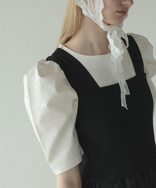 DONOBAN(ドノバン)の「【汗染み防止】パフスリーブカットソー(Tシャツ/カットソー・レディース・ピンク/グレー/ホワイト/ブラック・ONE SIZE)」の13枚目の写真