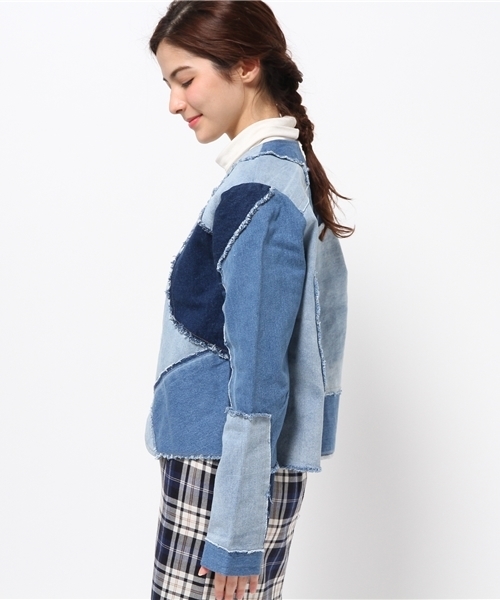 Kastane（カスタネ）の「パッチワークデニムJK（デニムジャケット・レディース・ブルー・FREE）」の9枚目の写真