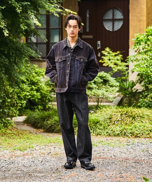 niko and...（ニコアンド）の「Wide 5-Pocket Denim[niko and ...JEANS]（デニムパンツ・メンズ・ブラック/インディゴブルー・SMALL/MEDIUM/LARGE）」の5枚目の写真