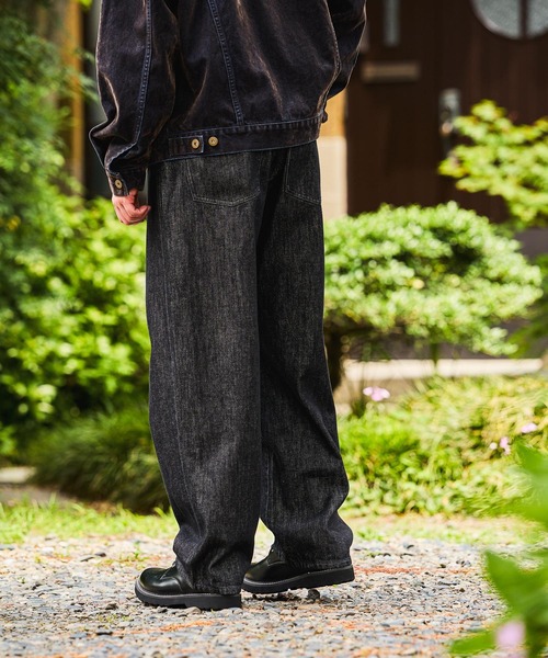 niko and...（ニコアンド）の「Wide 5-Pocket Denim[niko and ...JEANS]（デニムパンツ・メンズ・ブラック/インディゴブルー・SMALL/MEDIUM/LARGE）」の7枚目の写真