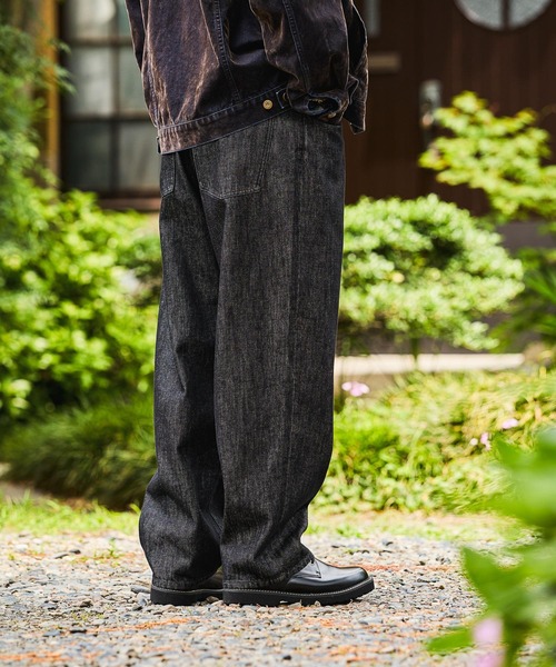 niko and...（ニコアンド）の「Wide 5-Pocket Denim[niko and ...JEANS]（デニムパンツ・メンズ・ブラック/インディゴブルー・SMALL/MEDIUM/LARGE）」の8枚目の写真