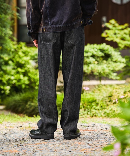 niko and...（ニコアンド）の「Wide 5-Pocket Denim[niko and ...JEANS]（デニムパンツ・メンズ・ブラック/インディゴブルー・SMALL/MEDIUM/LARGE）」の9枚目の写真