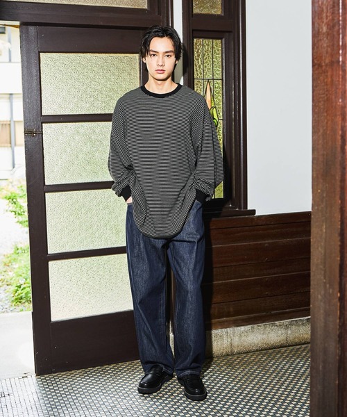 niko and...（ニコアンド）の「Wide 5-Pocket Denim[niko and ...JEANS]（デニムパンツ・メンズ・ブラック/インディゴブルー・SMALL/MEDIUM/LARGE）」の10枚目の写真