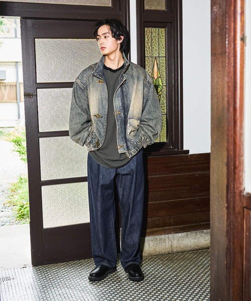 niko and...（ニコアンド）の「Wide 5-Pocket Denim[niko and ...JEANS]（デニムパンツ・メンズ・ブラック/インディゴブルー・SMALL/MEDIUM/LARGE）」の12枚目の写真