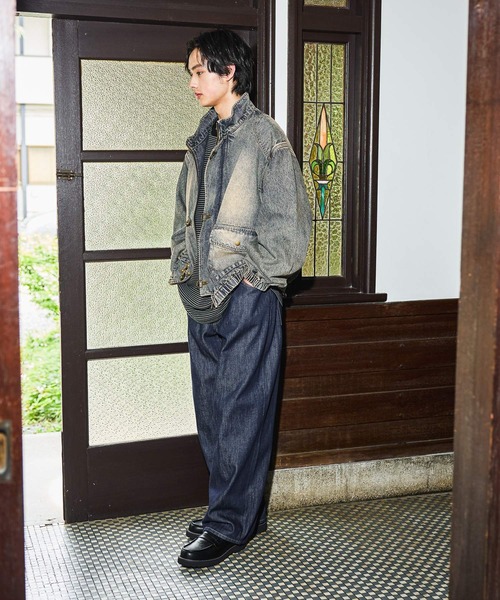 niko and...（ニコアンド）の「Wide 5-Pocket Denim[niko and ...JEANS]（デニムパンツ・メンズ・ブラック/インディゴブルー・SMALL/MEDIUM/LARGE）」の13枚目の写真