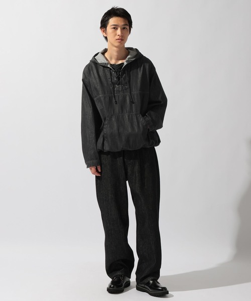 niko and...（ニコアンド）の「Wide 5-Pocket Denim[niko and ...JEANS]（デニムパンツ・メンズ・ブラック/インディゴブルー・SMALL/MEDIUM/LARGE）」の17枚目の写真