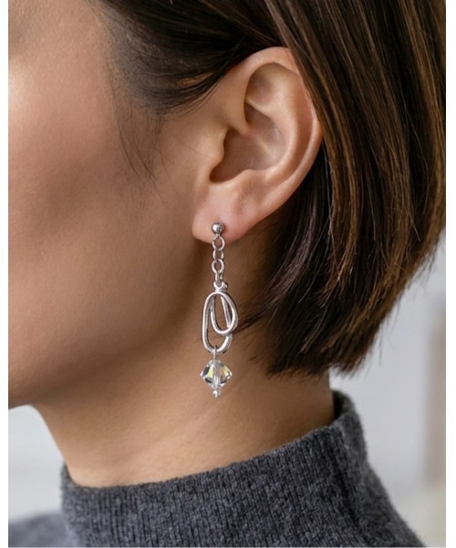 tone（トーン）の「【cocolani】［金属アレルギー対応］ガラスキューブピアス(MA)（ピアス（両耳用）・レディース・ゴールド/シルバー・FREE）」の20枚目の写真