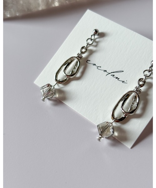 tone（トーン）の「【cocolani】［金属アレルギー対応］ガラスキューブピアス(MA)（ピアス（両耳用）・レディース・ゴールド/シルバー・FREE）」の22枚目の写真