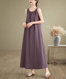 ノースリーブロングワンピース