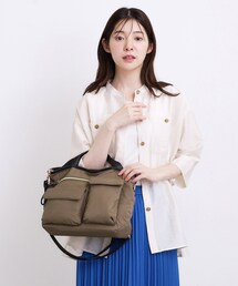 撥水スクエアポケ2WAYショルダー
