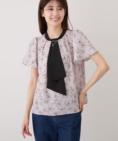 Jayro(ジャイロ)の「ボウタイ配色ブラウス(シャツ/ブラウス・レディース・ブラック系その他/ブルー系その他5/ホワイト系その他2/ホワイト系その他4/ダークパープル/ホワイト系その他・M)」の22枚目の写真