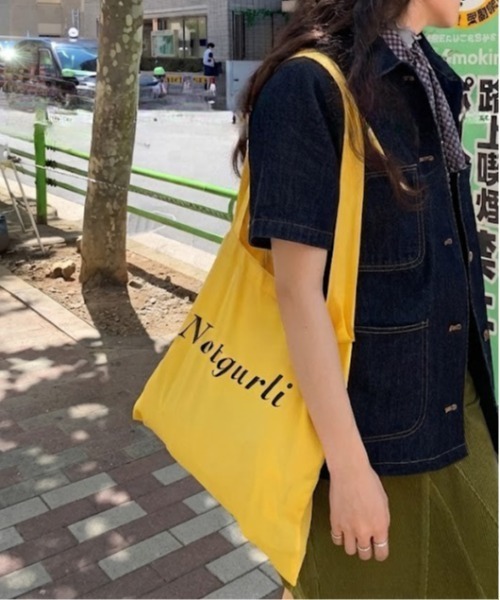 WEGO（ウィゴー）の「[A4・PC収納可]星柄ワンハンドルトートバッグ（トートバッグ・レディース・イエロー/グリーン・FREE）」の2枚目の写真