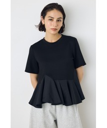 AZUL BY MOUSSY（アズールバイマウジー）の「フレアヘムペプラムカットトップス 夏服 秋服 半袖 ウエストカバー 体系カバー（Tシャツ/カットソー）」