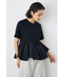 AZUL BY MOUSSY（アズールバイマウジー）の「フレアヘムペプラムカットトップス 夏服 秋服 半袖 ウエストカバー 体系カバー（Tシャツ/カットソー）」