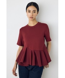 AZUL BY MOUSSY（アズールバイマウジー）の「フレアヘムペプラムカットトップス 夏服 秋服 半袖 ウエストカバー 体系カバー（Tシャツ/カットソー）」