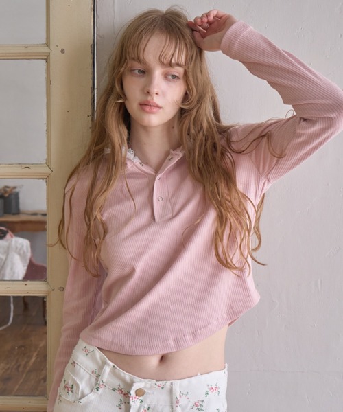 Birthday room(バースデイルーム)の「レーススナップフーディ/Lace-Snap Hoodie(パーカー・レディース・ブラック/ピンク・FREE)」の12枚目の写真