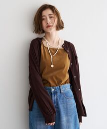 YECCA VECCA | ドライタッチシアーバンドカラーシャツ(シャツ/ブラウス)