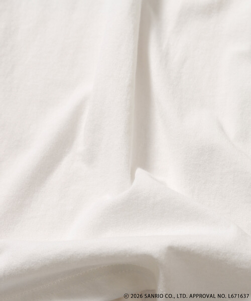 sanrio（サンリオ）の「SANRIO/サンリオ ”HAPIDANBUI” 目隠しコミック柄 プリントTシャツ/ハピダンブイ（Tシャツ/カットソー・レディース・レモンイエロー/チャコール/オフホワイト・ﾌﾘ-）」の21枚目の写真