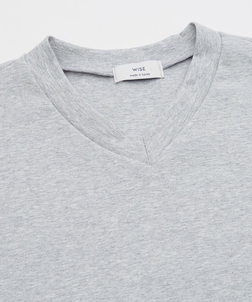 OXA(オグザ)の「ショート丈 無地 半袖VネックTシャツ OXA(Tシャツ/カットソー・メンズ・グレー/ブラック/ホワイト・FREE)」の18枚目の写真