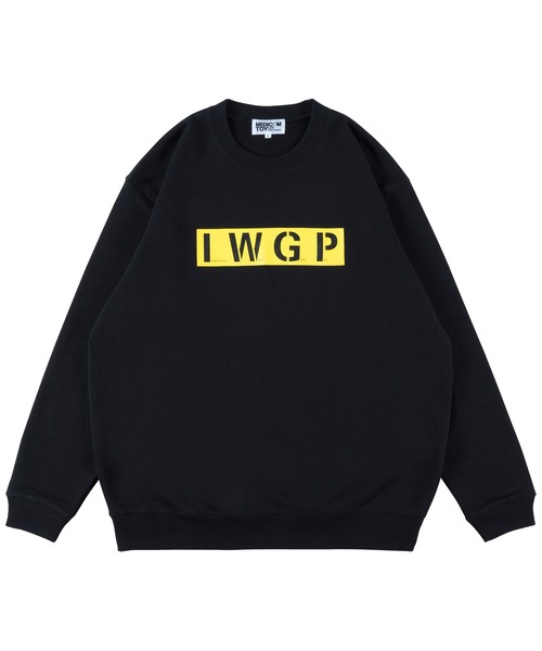 MEDICOM TOY（メディコムトイ）の「MLE × I.W.G.P. I.W.G.P. LOGO CREW NECK SWEATSHIRT（Tシャツ/カットソー・メンズ・グレー/ブラック・SMALL/MEDIUM/LARGE/X-LARGE）」の2枚目の写真
