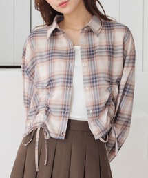 ドロストショート丈シャツ