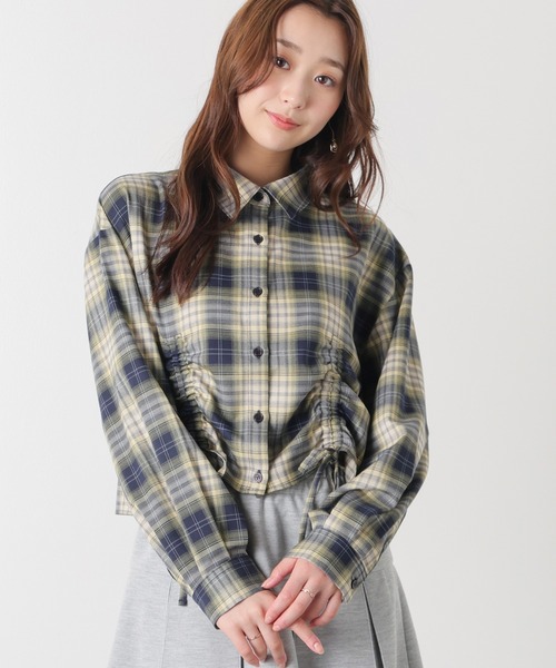 Honeys(ハニーズ)の「ドロストショート丈シャツ(シャツ/ブラウス・レディース・ブラック系その他2/ブラウン系その他2/ベージュ系その他2/ネイビー系1・L/M/S)」の17枚目の写真