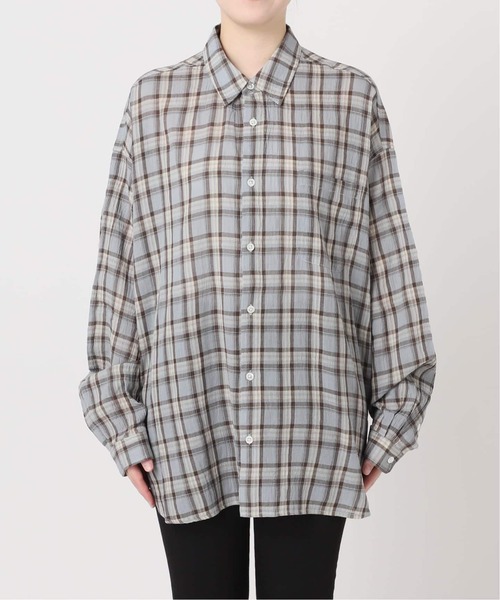 JOURNAL STANDARD(ジャーナルスタンダード)の「《追加2》別注【LANCER CLOTHING CORPORATION】オーバーFITシャツ(シャツ/ブラウス・レディース・ブラック/ブルー/ネイビー・LARGE)」の6枚目の写真